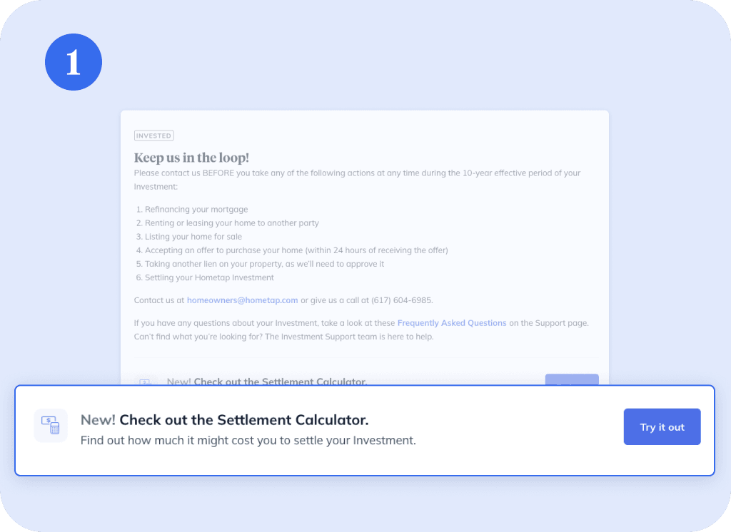 Settlement calculator demonstration